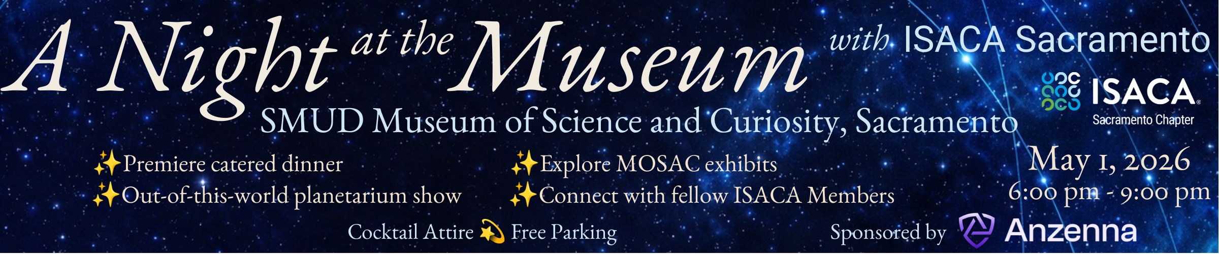 Member appreciation event - A Night at the Museum, SMUD Museum of Science and Curiosity, May 1, 6pm-9pm